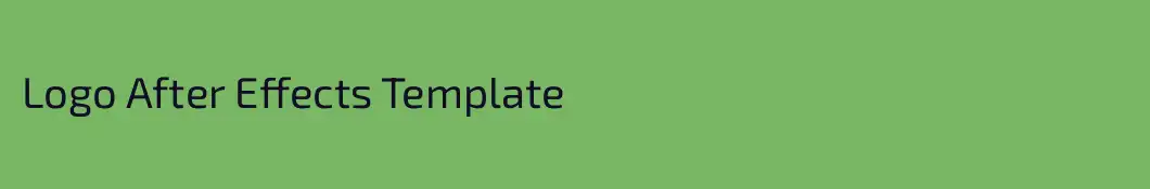 Logo After Effects Template